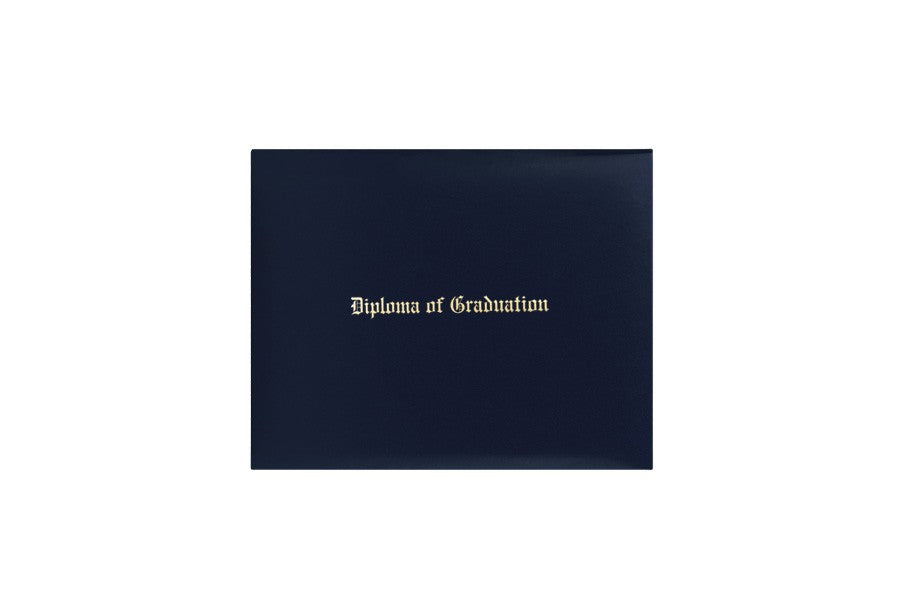 Navy Blue Imprinted Diploma Cover - High School Diploma Covers 3 Navy Blue Imprinted Diploma Cover - High School Diploma Covers