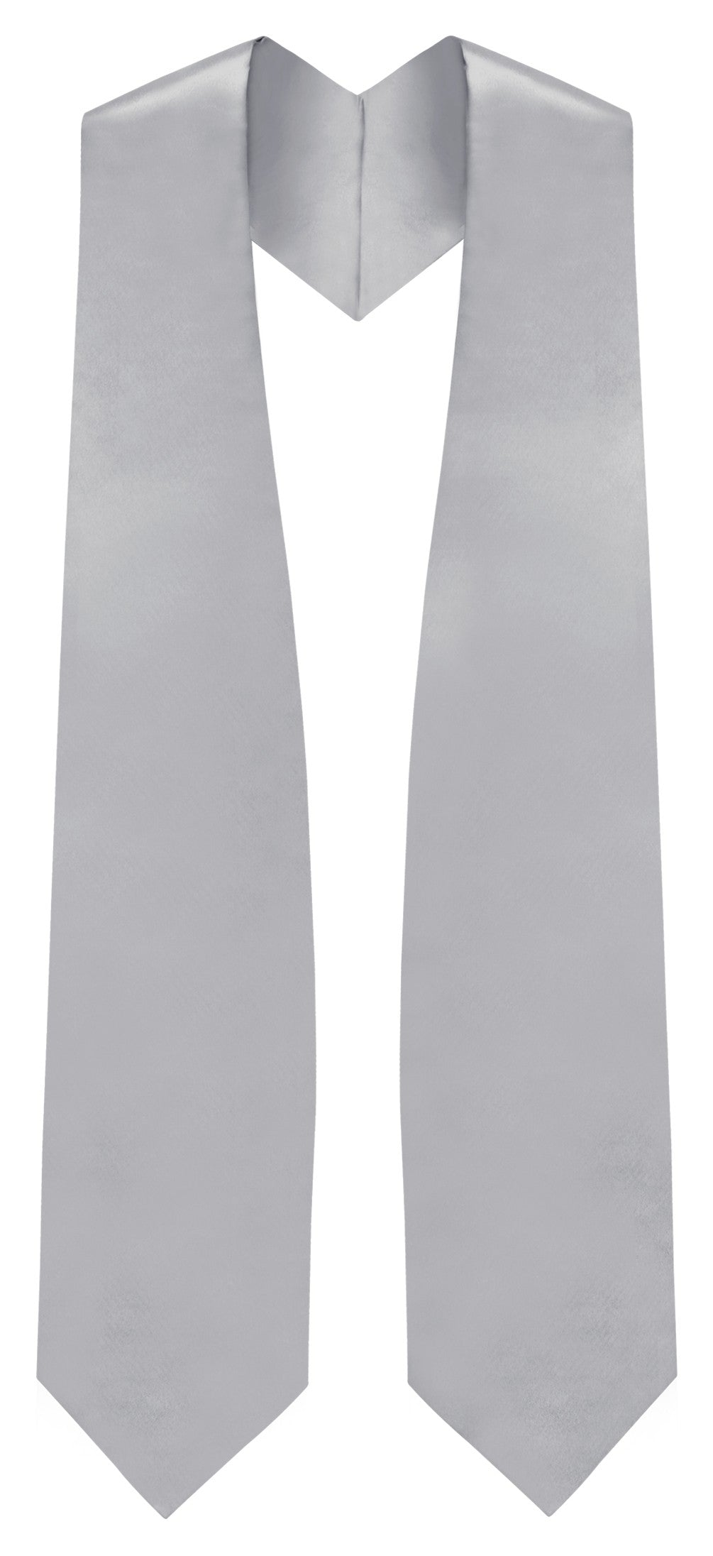 Silver Graduation Stole - Silver College & High School Stoles 1 Silver Graduation Stole - Silver College & High School Stoles