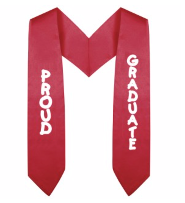 Red Imprinted Preschool / Kindergarten Graduation Stole 1 Red Imprinted Preschool / Kindergarten Graduation Stole