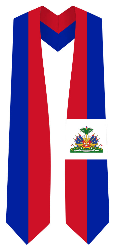 Haiti Graduation Stole - Haiti Flag Sash 1 Haiti Graduation Stole - Haiti Flag Sash