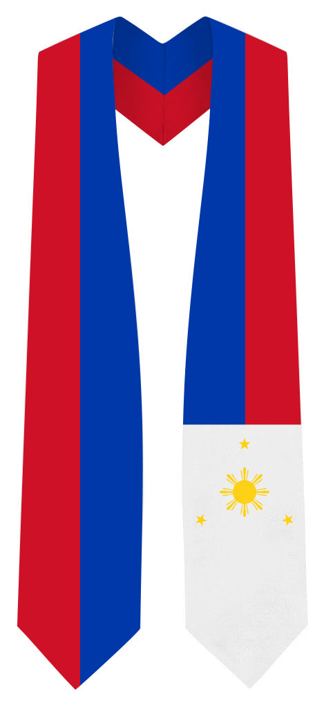 Philippines Graduation Stole - Philippines Flag Sash 1 Philippines Graduation Stole - Philippines Flag Sash