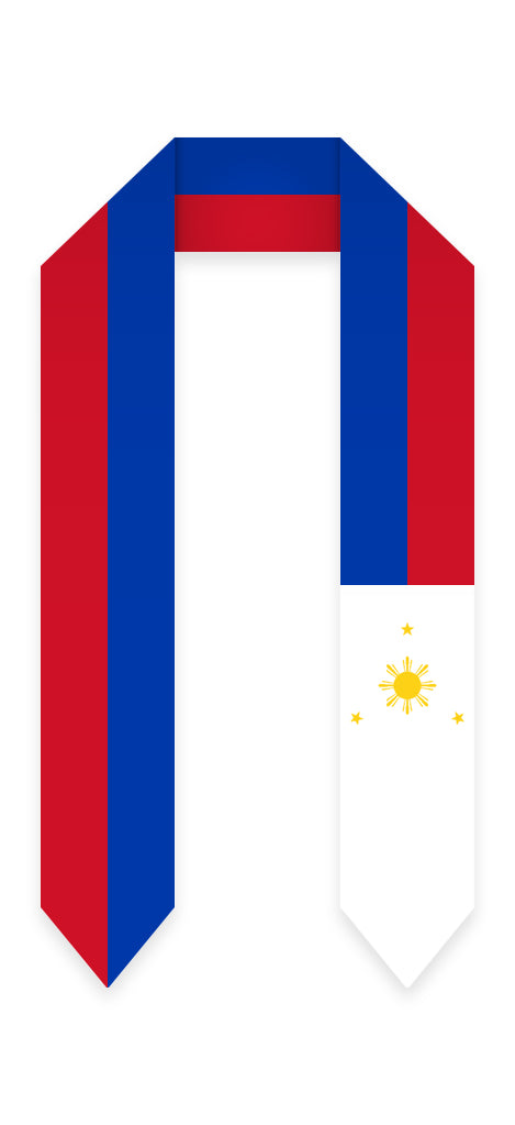 Philippines Graduation Stole - Philippines Flag Sash 2 Philippines Graduation Stole - Philippines Flag Sash