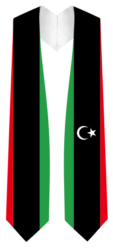 Libya Graduation Stole - Libya Flag Sash 1 Libya Graduation Stole - Libya Flag Sash