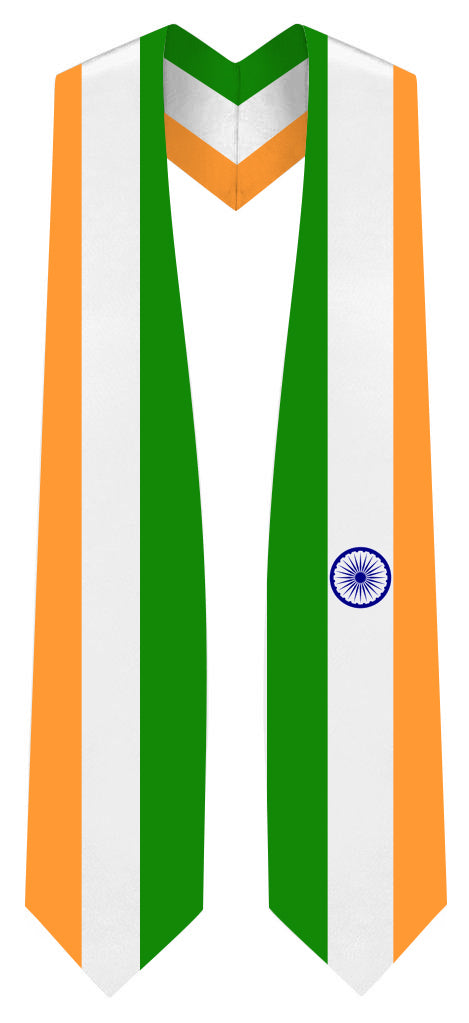 India Graduation Stole - India Flag Sash 1 India Graduation Stole - India Flag Sash