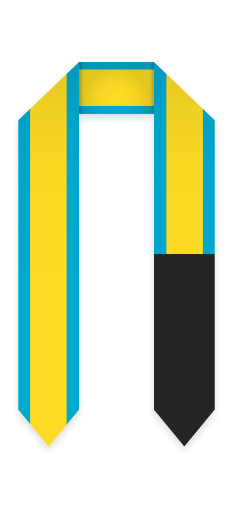 Bahamas Graduation Stole - Bahamas Flag Sash 2 Bahamas Graduation Stole - Bahamas Flag Sash
