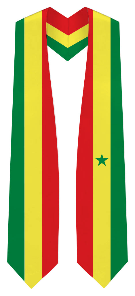 Senegal Graduation Stole - Senegal Flag Sash 1 Senegal Graduation Stole - Senegal Flag Sash