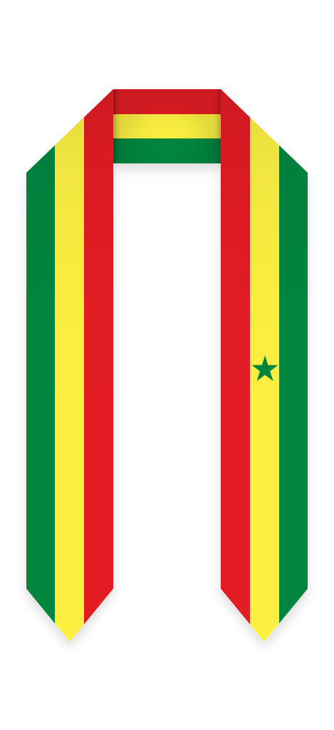 Senegal Graduation Stole - Senegal Flag Sash 2 Senegal Graduation Stole - Senegal Flag Sash