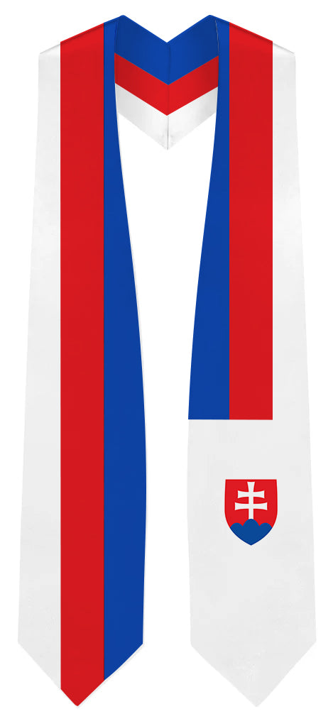 Slovakia Graduation Stole - Slovakia Flag Sash 1 Slovakia Graduation Stole - Slovakia Flag Sash