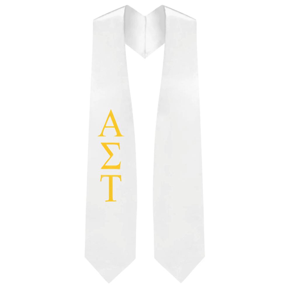 Alpha Sigma Tau Greek Lettered Stole 1 Alpha Sigma Tau Greek Lettered Stole