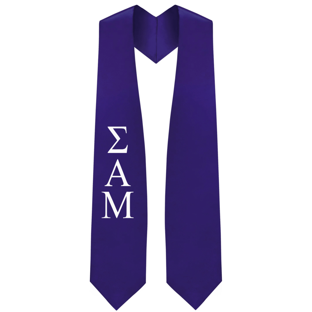 Sigma Alpha Mu Greek Lettered Stole 1 Sigma Alpha Mu Greek Lettered Stole