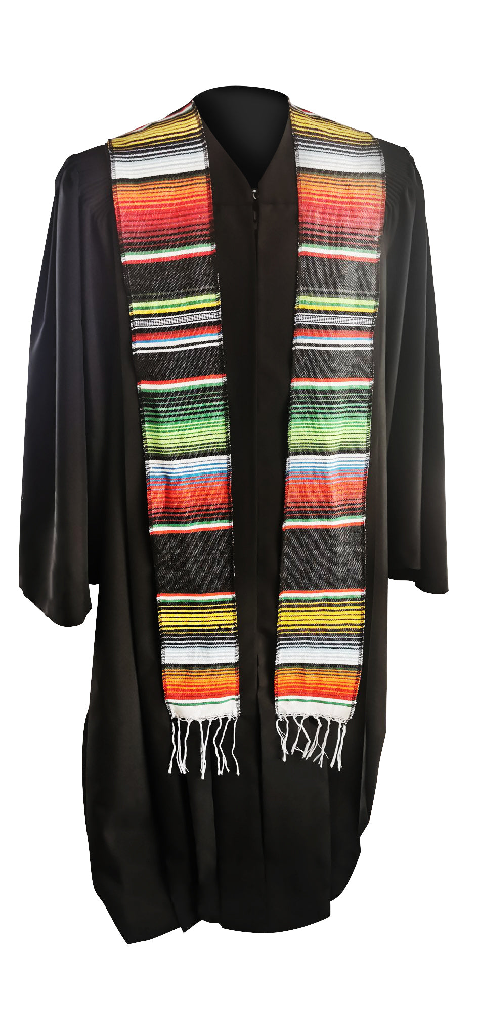 Black Mexican Serape Graduation Stole/Sash 3 Black Mexican Serape Graduation Stole/Sash