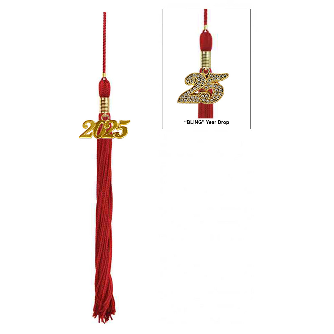 Evangelist - Matte Red High School Cap & Gown Package & Red Stole - CBI & SEMINARY 5 Child Matte Red Graduation Cap & Gown - Preschool & Kindergarten