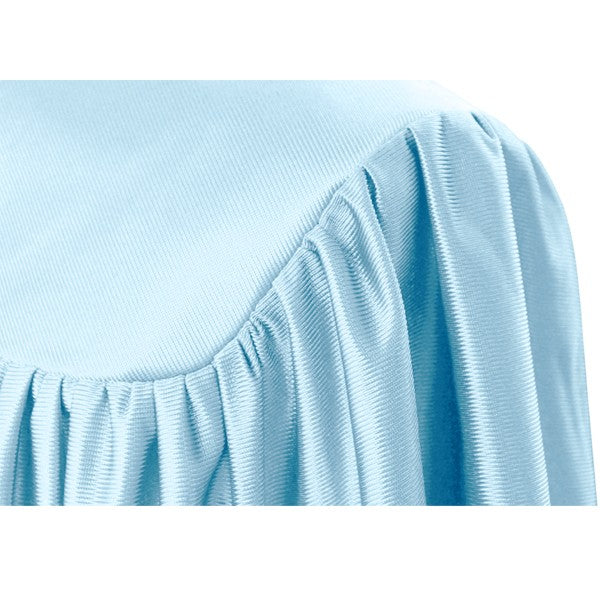 Child Shiny Light Blue Graduation Gown - Preschool & Kindergarten Gowns 3 Child Shiny Light Blue Graduation Gown - Preschool & Kindergarten Gowns