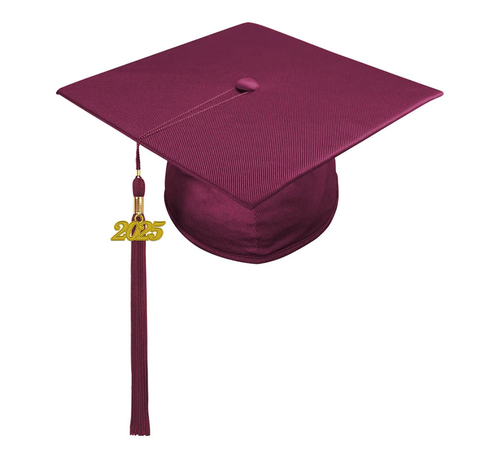 Child Shiny Maroon Cap & Tassel - Preschool & Kindergarten Graduation 1 Child Shiny Maroon Cap & Tassel - Preschool & Kindergarten Graduation