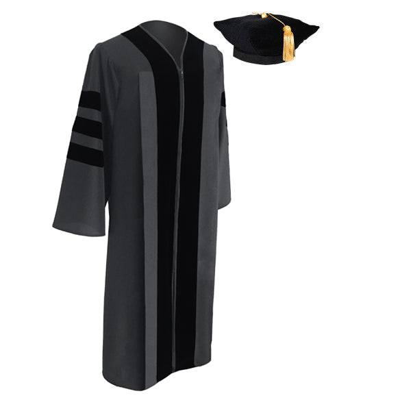 Classic Doctoral Graduation Tam & Gown - Academic Regalia