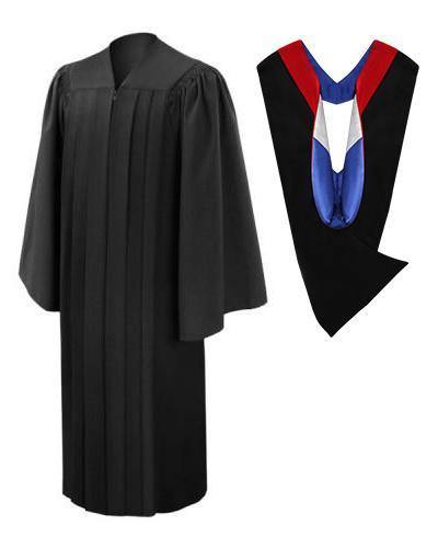 Deluxe Black Bachelors Gown & Hood Package