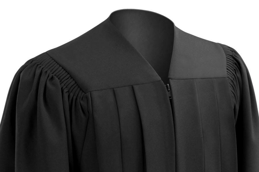 Deluxe Black Bachelors Graduation Cap & Gown - Faith University 2 Deluxe Black Bachelors Graduation Cap & Gown - Faith University