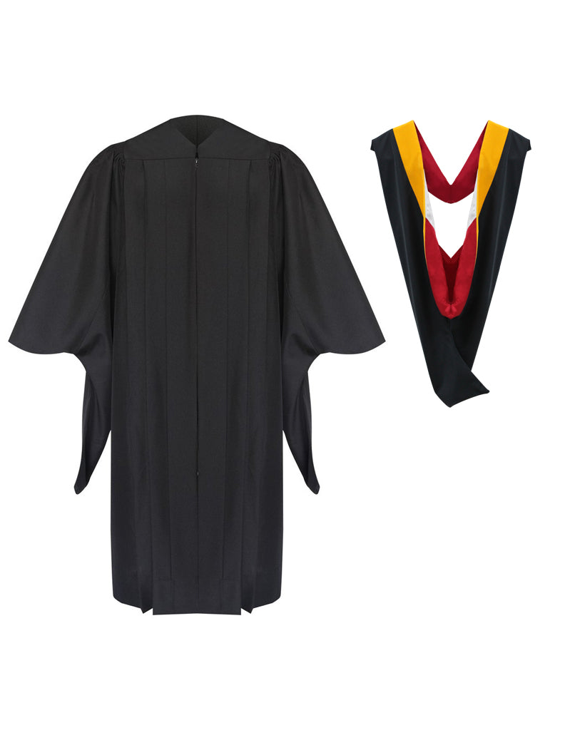 Deluxe Masters Graduation Gown & Hood Package