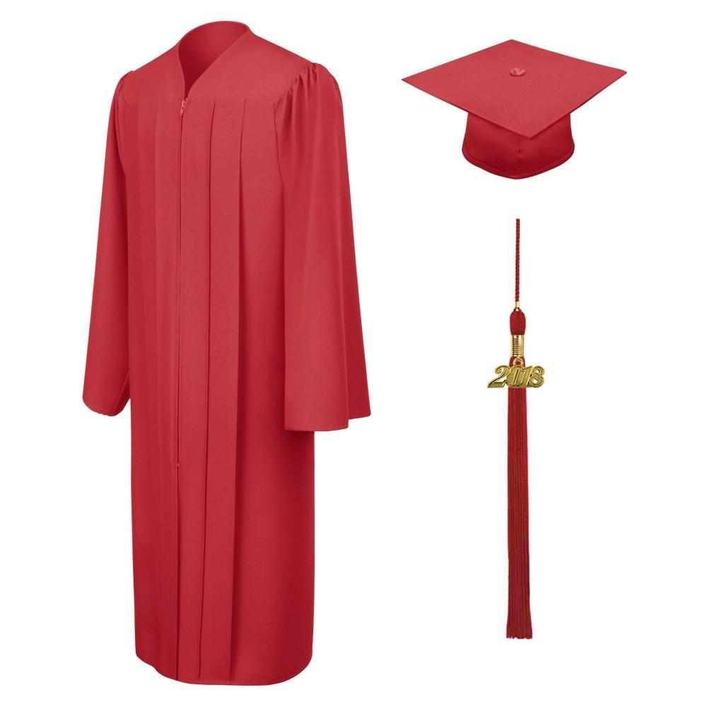 Evangelist - Matte Red High School Cap & Gown Package & Red Stole - CBI & SEMINARY 1 Evangelist - Matte Red High School Cap & Gown Package & Red Stole - CBI & SEMINARY