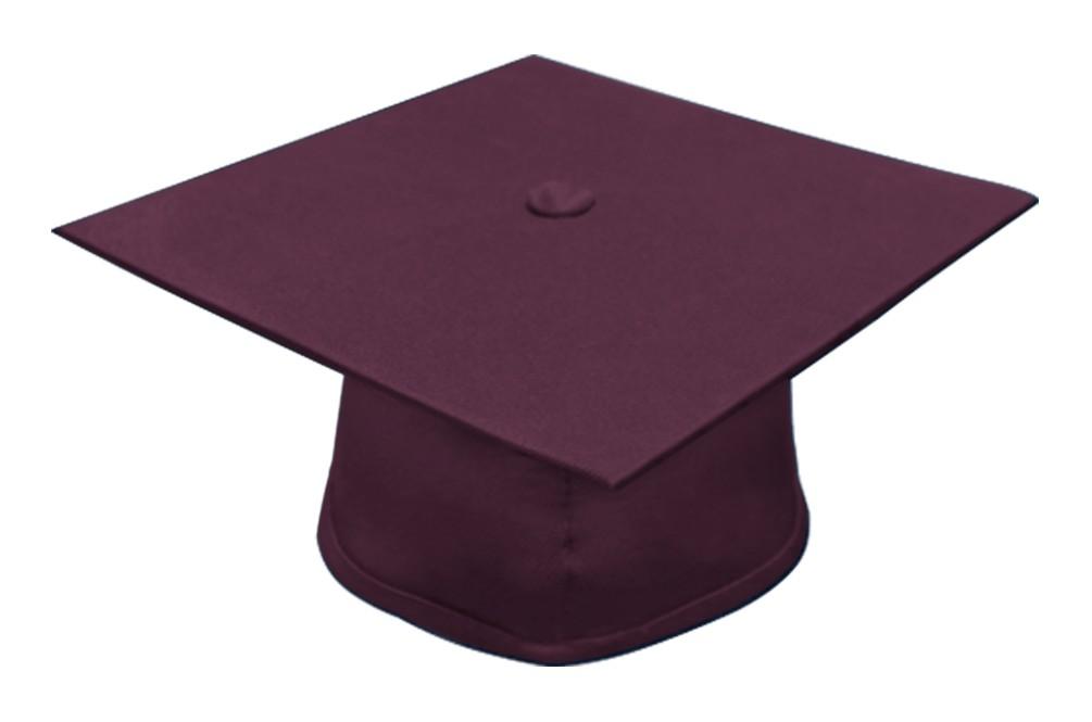 Matte Maroon Bachelors Graduation Cap - College & University