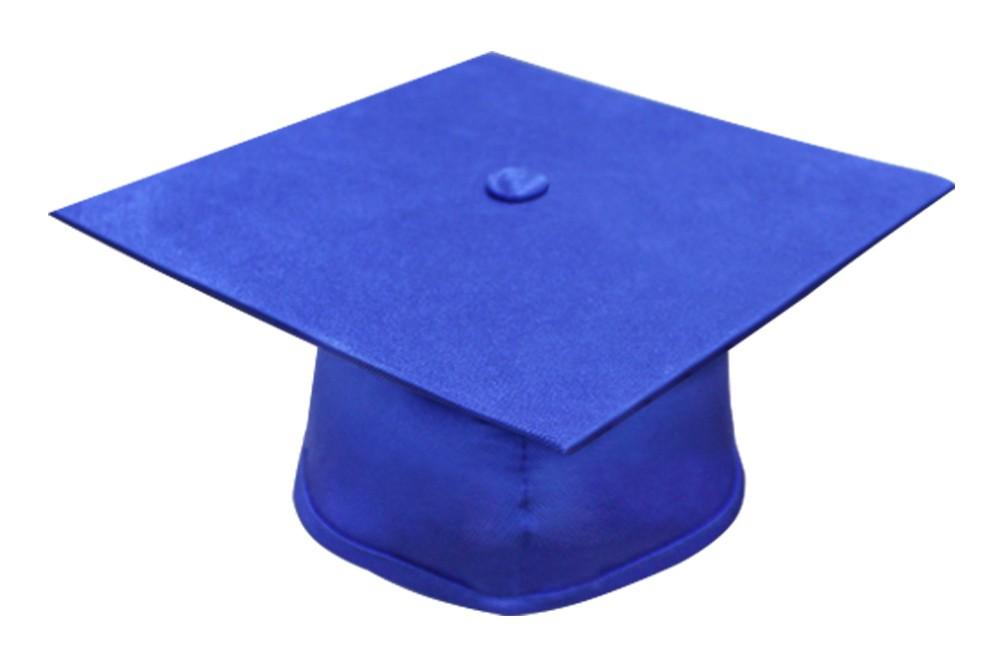 Matte Royal Blue Bachelors Graduation Cap - College & University 1 Matte Royal Blue Bachelors Graduation Cap - College & University