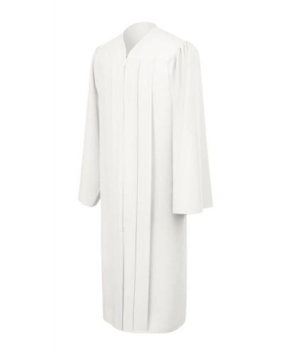 Matte White Bachelors Graduation Gown - College & University