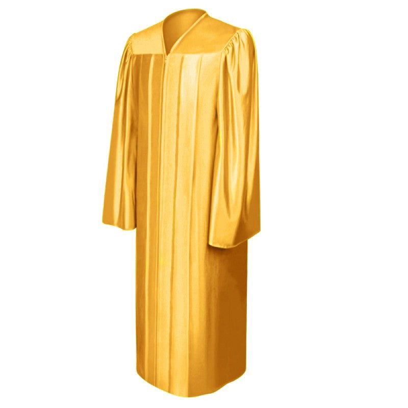 Shiny Antique Gold High School Graduation Gown
