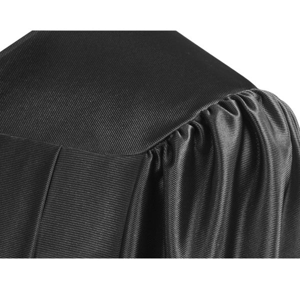 Shiny Black High School Graduation Gown 4 Shiny Black High School Graduation Gown