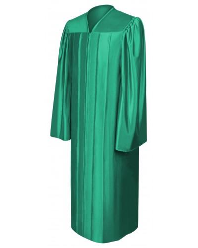 Shiny Emerald Green Bachelors Graduation Gown - College & University 2 Shiny Emerald Green Bachelors Graduation Gown - College & University