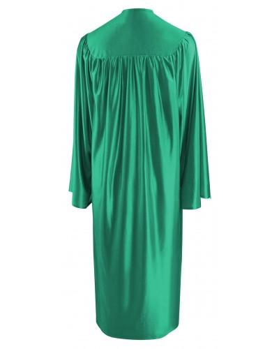 Shiny Emerald Green Bachelors Graduation Gown - College & University 3 Shiny Emerald Green Bachelors Graduation Gown - College & University