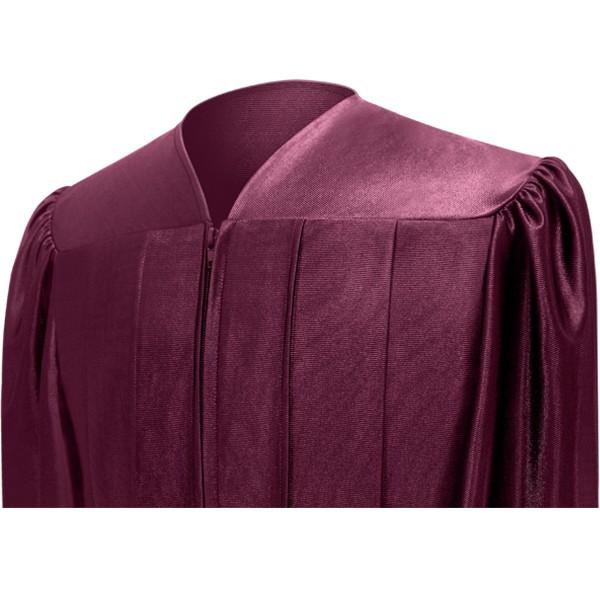 Shiny Maroon Bachelors Cap & Gown - College & University 2 Shiny Maroon Bachelors Cap & Gown - College & University