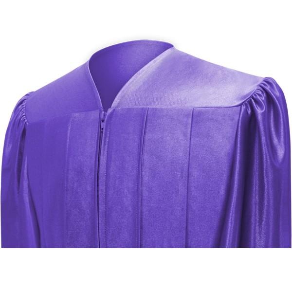 Shiny Purple Bachelors Cap & Gown - College & University 4 Shiny Purple Bachelors Cap & Gown - College & University
