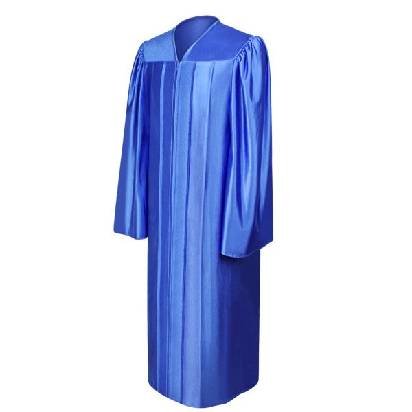 Shiny Royal Blue High School Graduation Gown 1 Shiny Royal Blue High School Graduation Gown