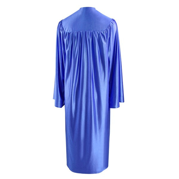 Shiny Royal Blue High School Graduation Gown 2 Shiny Royal Blue High School Graduation Gown
