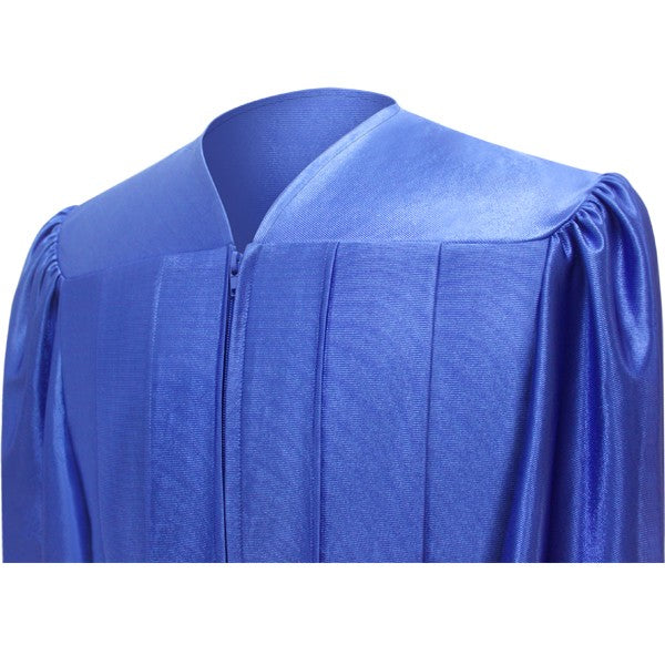 Shiny Royal Blue High School Graduation Gown 3 Shiny Royal Blue High School Graduation Gown