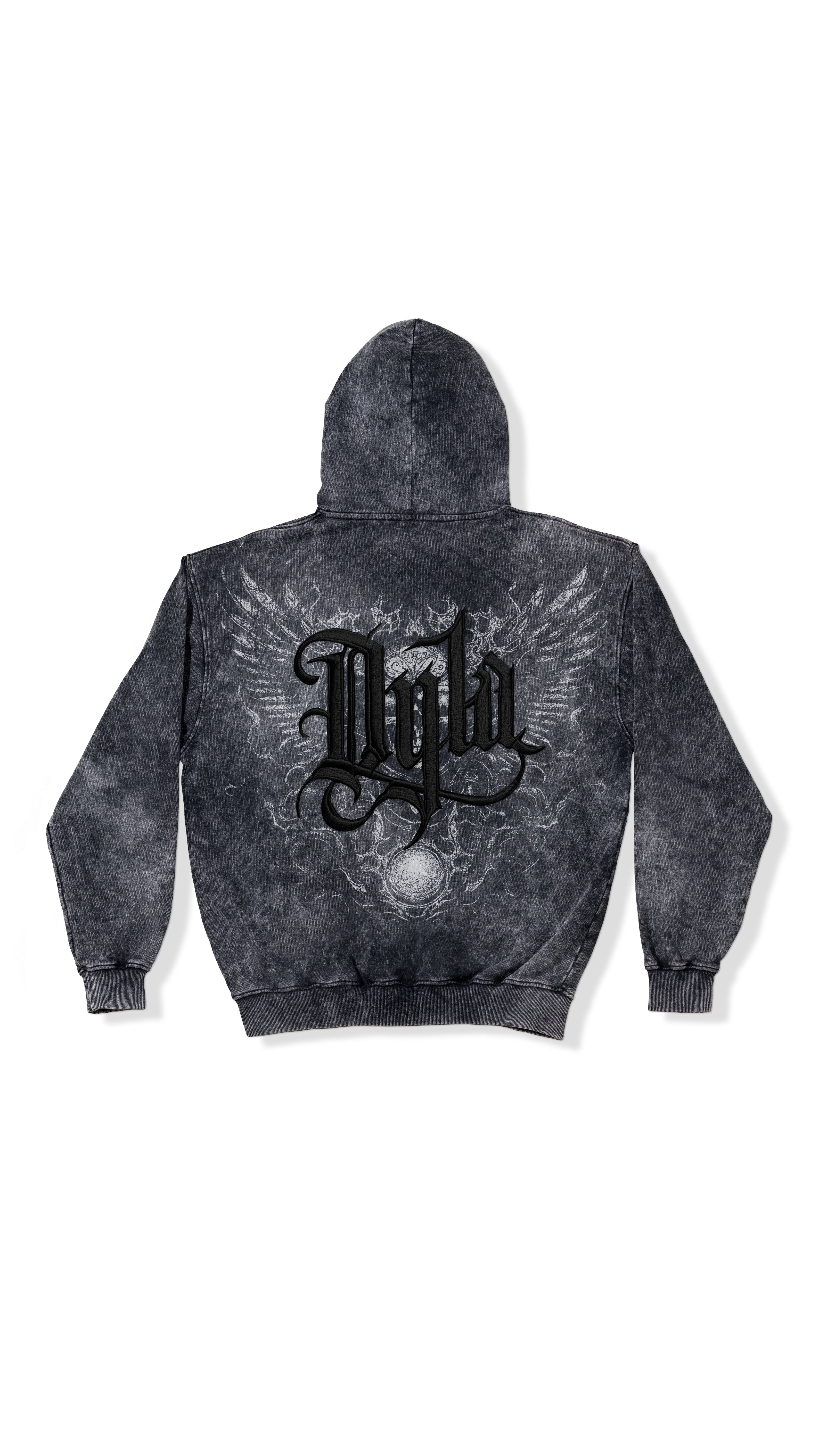 Unisex Black Washed Hoodie