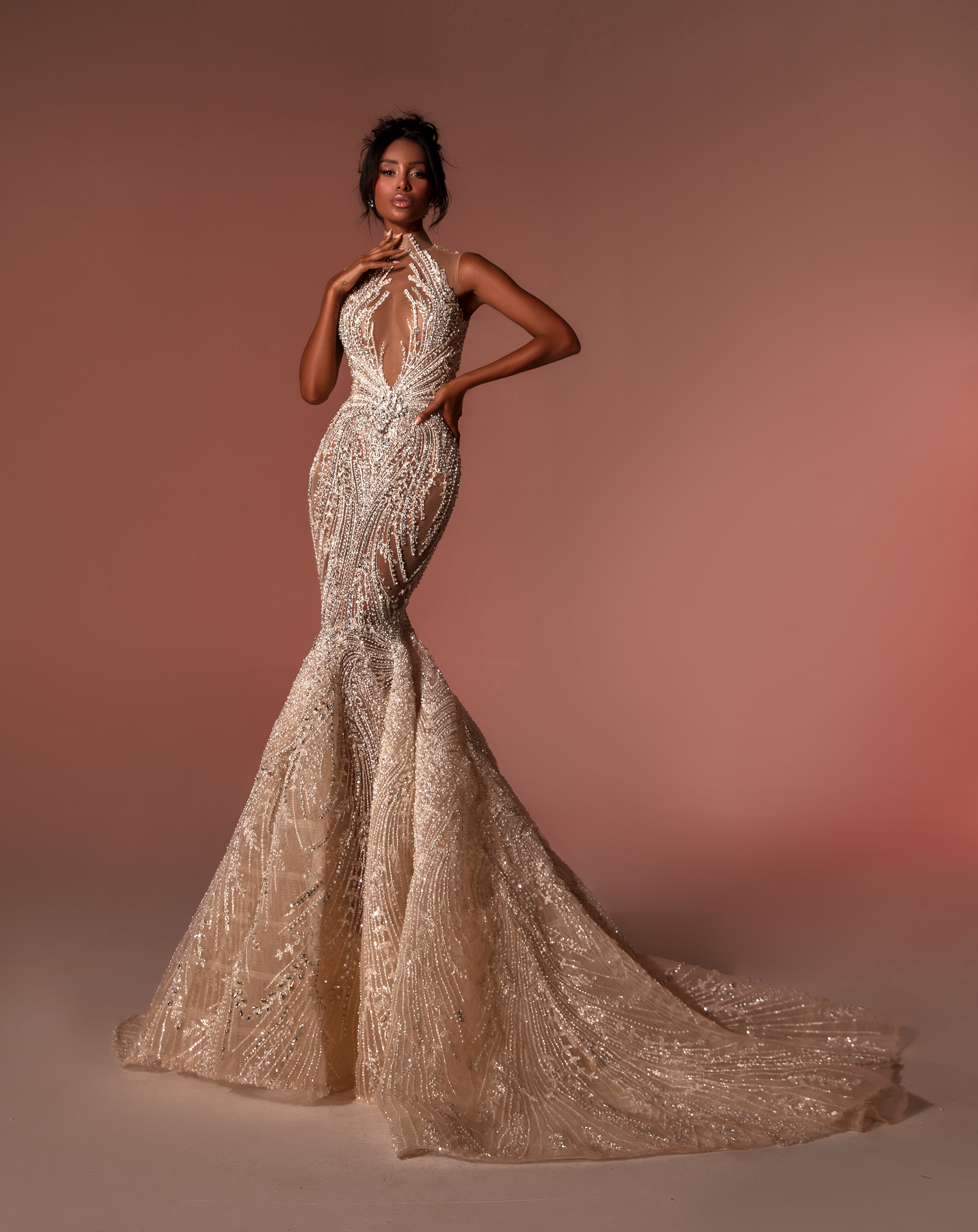 Embellished Details of Bridal Long Dress 1 Embellished Details of Bridal Long Dress