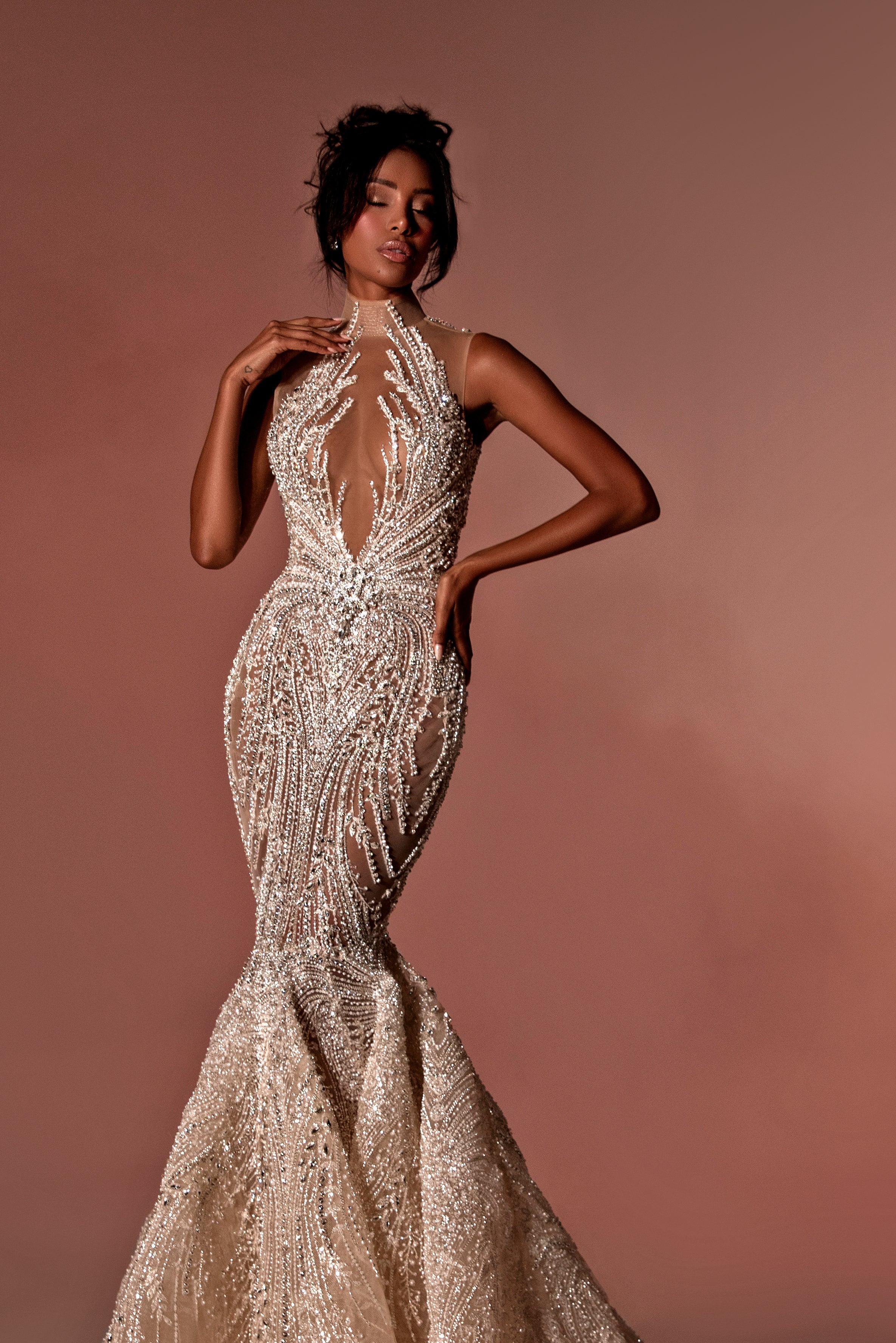Embellished Details of Bridal Long Dress 2 Embellished Details of Bridal Long Dress