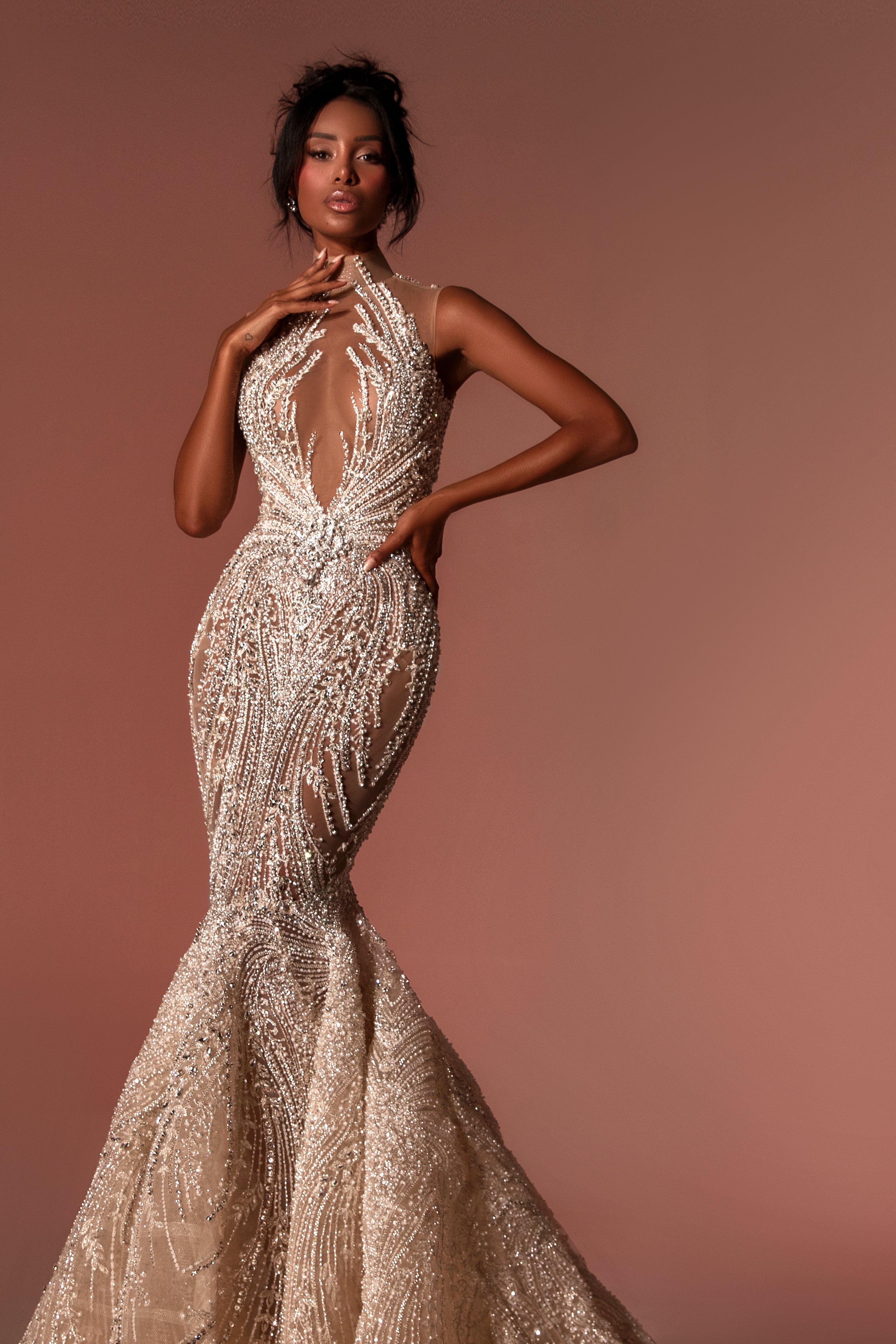 Embellished Details of Bridal Long Dress 4 Embellished Details of Bridal Long Dress