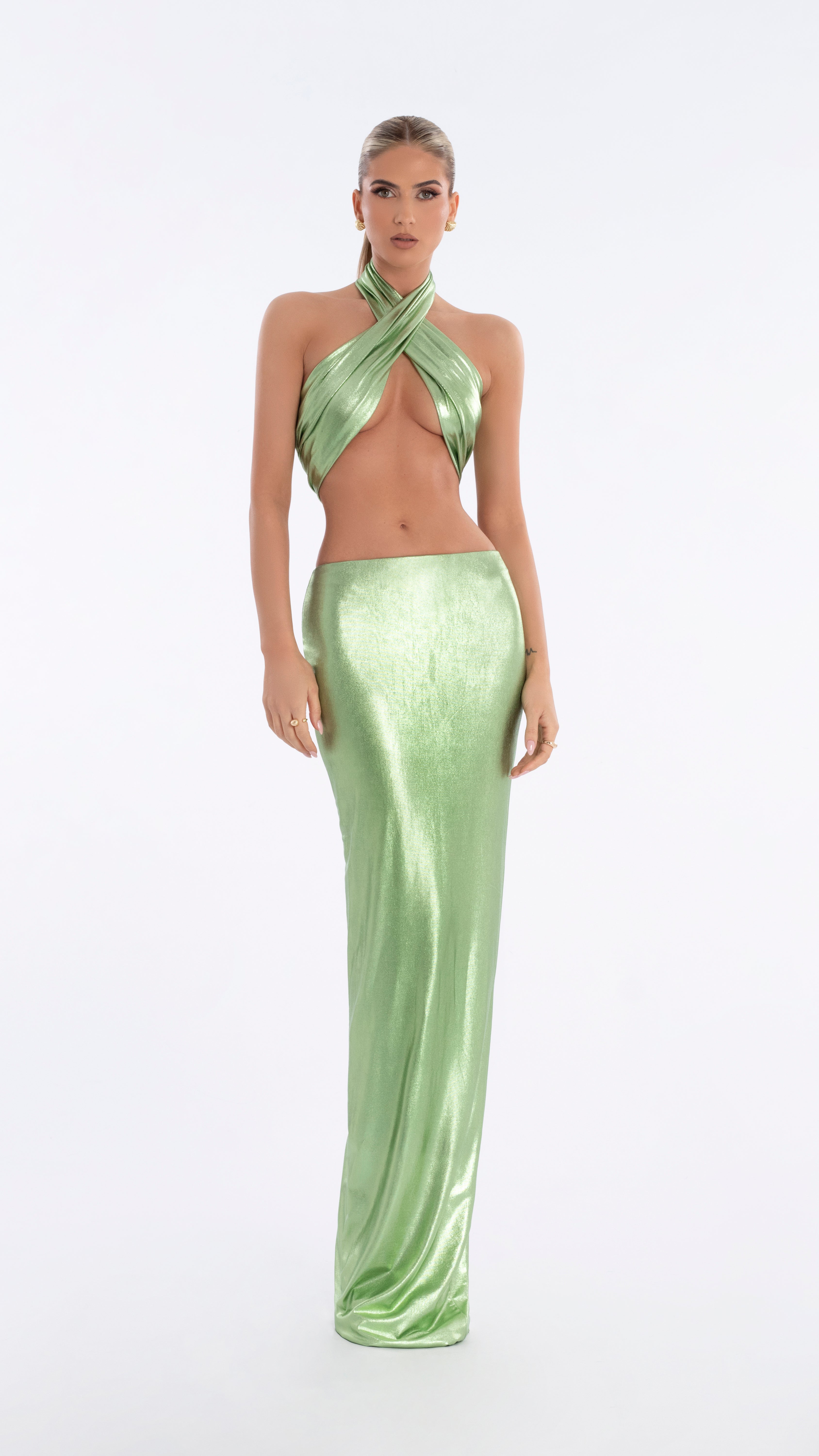 Green Crossed Top Set 1 Green Crossed Top Set