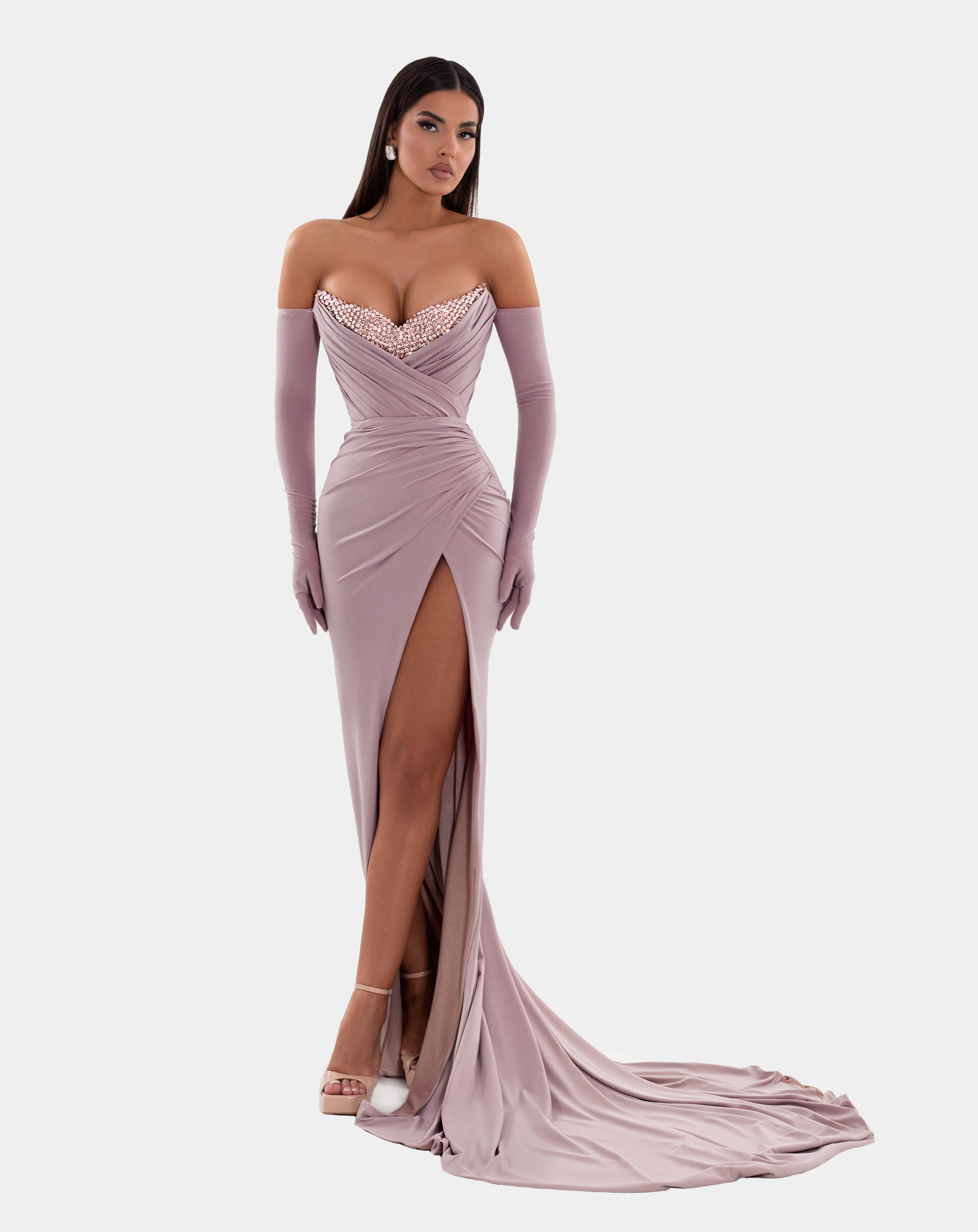 LONG DRESS WITH GLOVES