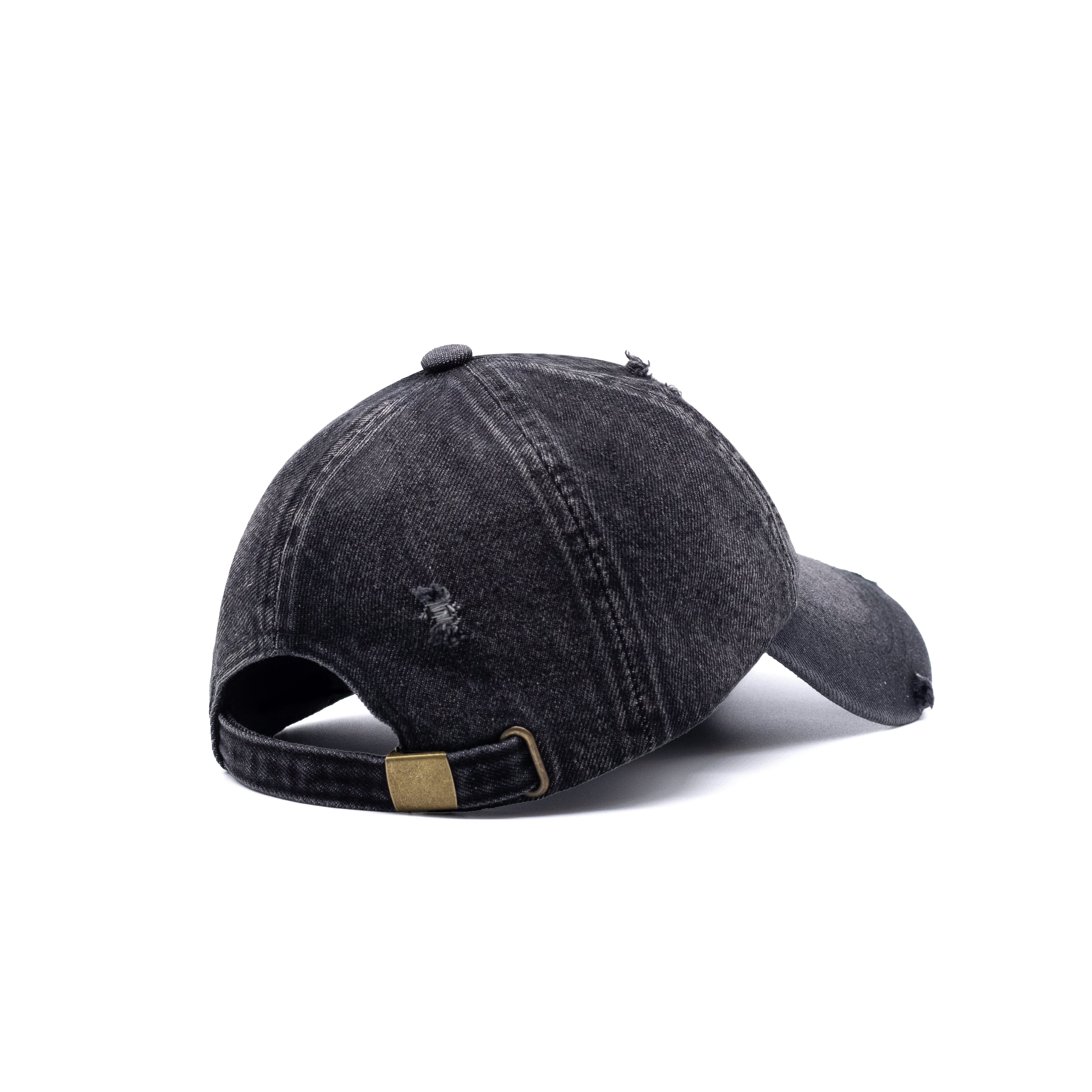 Dark Denim Distressed Cap 4 Dark Denim Distressed Cap