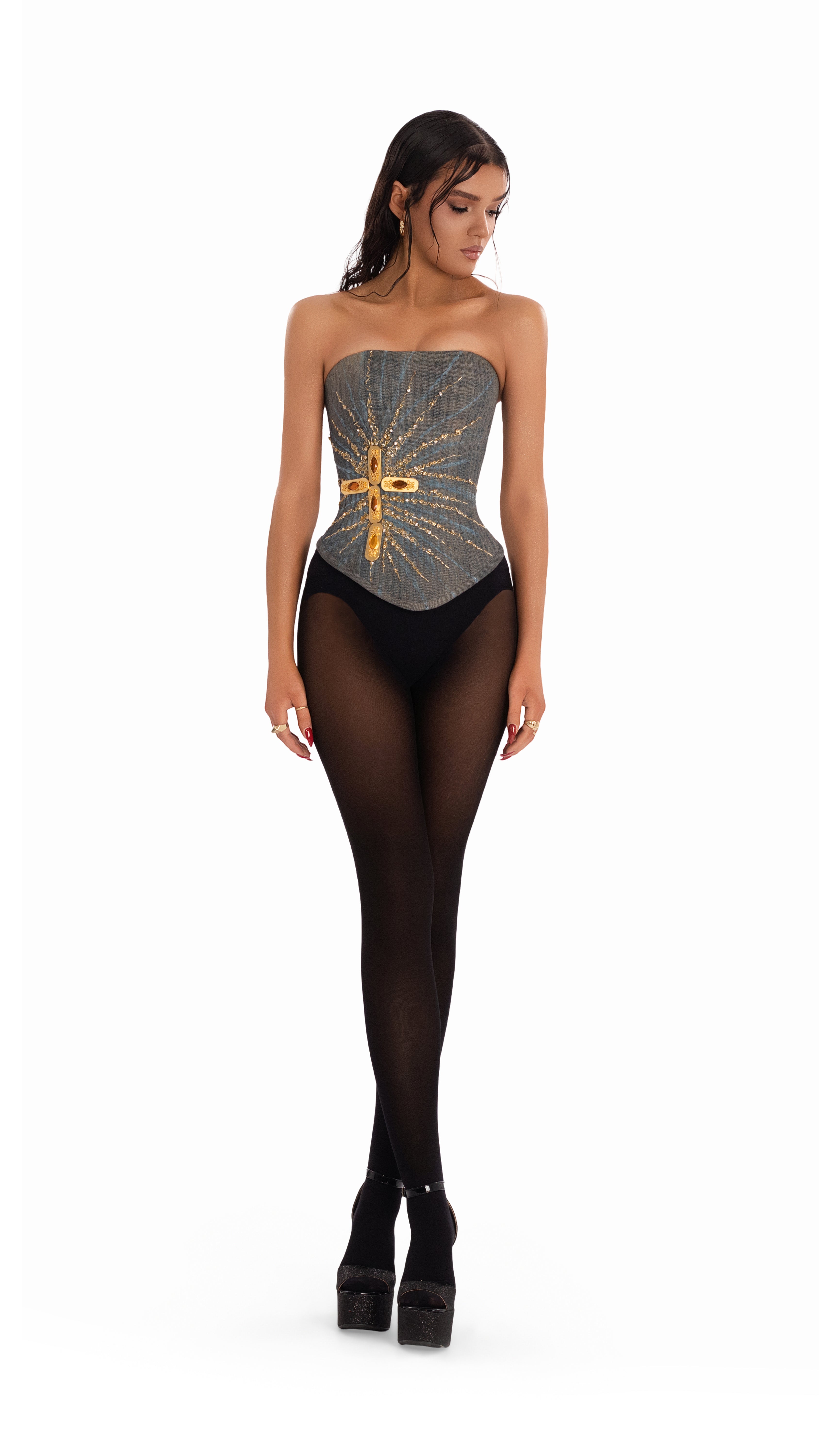 Sunburst Cross Corset