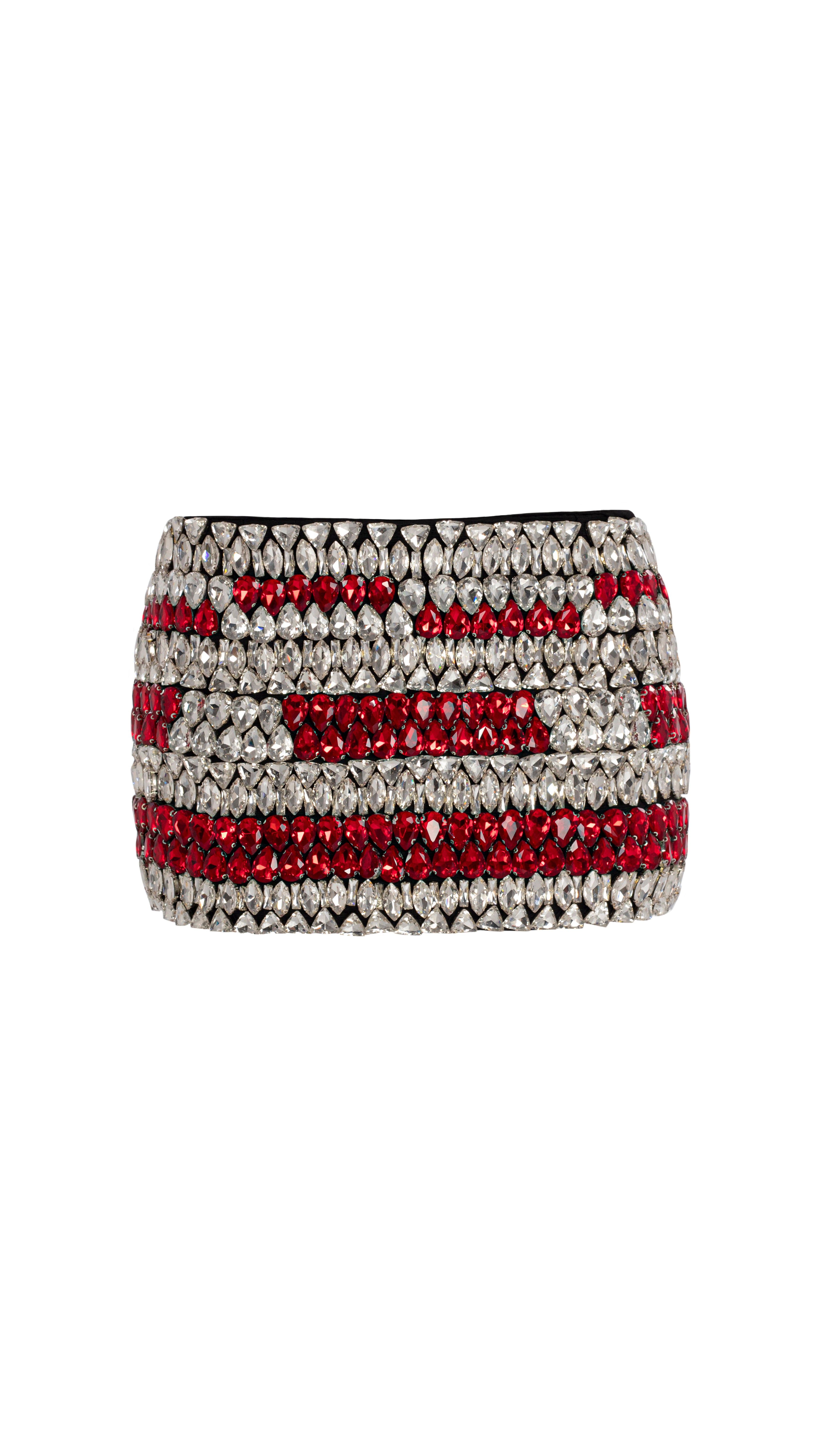 Red and Silver Mini Skirt
